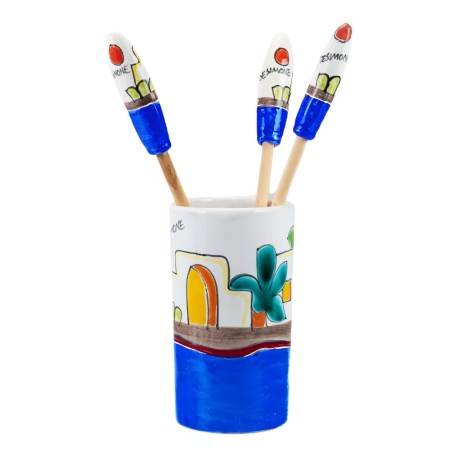 Handmade ceramic Kitchen utensils set Dammusi De Simone Pottery Handmade ceramic Kitchen utensils set Dammusi De Simone Pottery